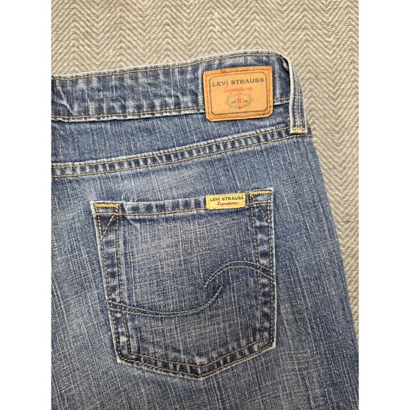 Levi Strauss Signature Womens Low Rise Bootcut Jeans Blue Denim Size 10‎ Medium - Picture 7 of 8